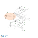 Tesla Model 3 Rear Upper Trailing Arm - Part 1044427-00-C, high-performance suspension component by SHIFT Electric Vehicles