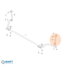 Tesla Model S RWD Front Sway Bar End Link Left Hand - Part 6007098-00-A, high-quality suspension component by SHIFT Electric Vehicles