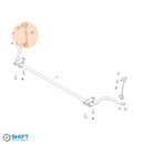 Tesla Model S RWD Front Sway Bar End Link Right Hand - Part 6008915-00-A, high-quality suspension component by SHIFT Electric Vehicles