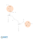 Tesla Model S Dual Motor Front Sway Bar End Link - Part 1030603-00-B, high-performance suspension component by SHIFT Electric Vehicles