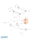 Tesla Model X Rear Integral Link - Part 1027441-00-A, high-performance suspension component by SHIFT Electric Vehicles