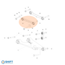 Tesla Model S/X Rear Toe Link - Part 1021420-00-B, precision-engineered suspension component by SHIFT Electric Vehicles