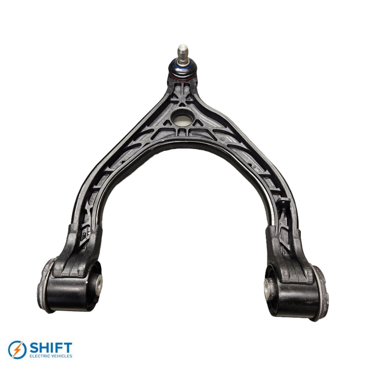 Tesla Model X Front Upper Control Arm Left Hand - Part 1027322-00-E, precision-engineered suspension component by SHIFT Electric Vehicles