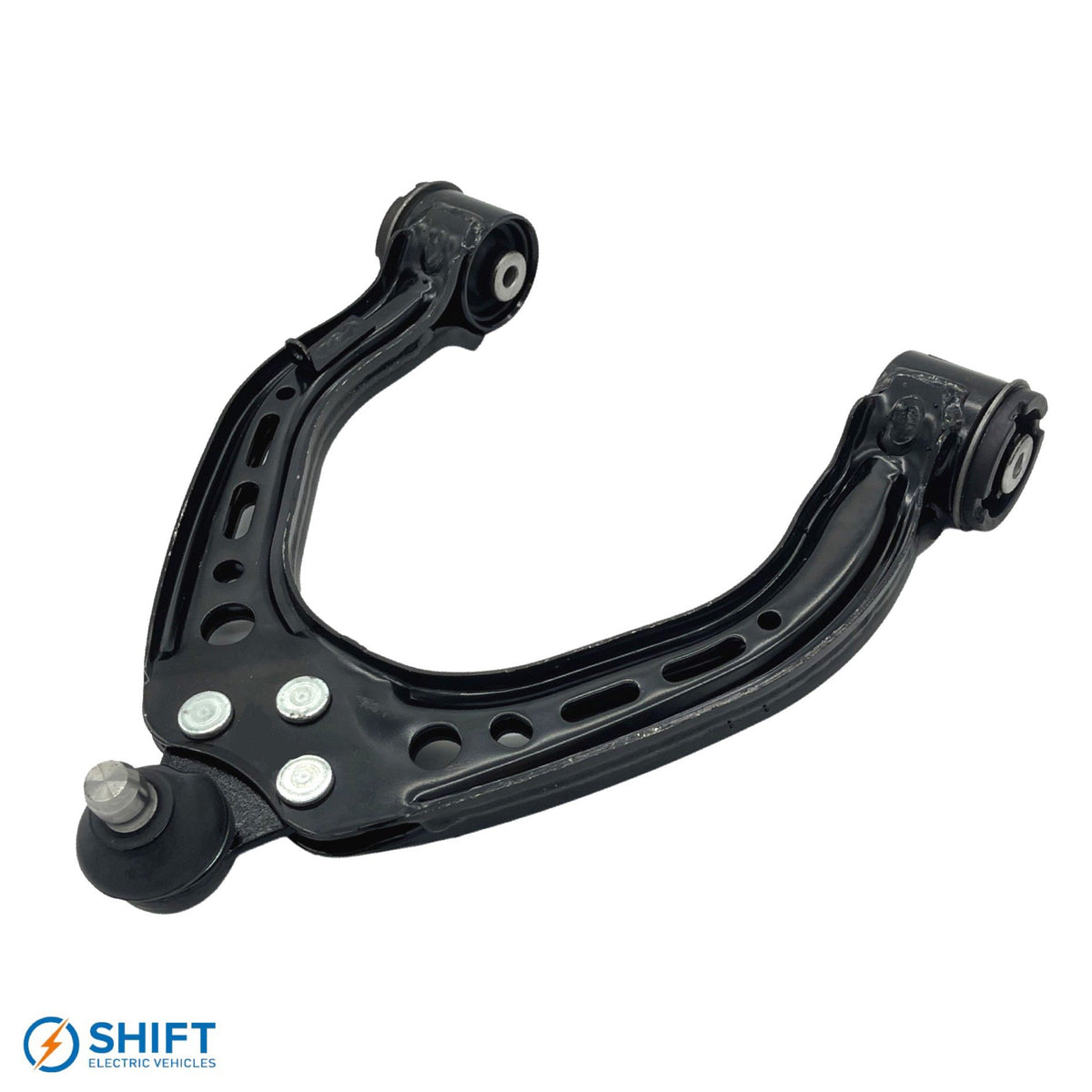 Tesla Model S Front Upper Control Arm Left Hand - Part 1043965-00-B, precision-engineered suspension component by SHIFT Electric Vehicles