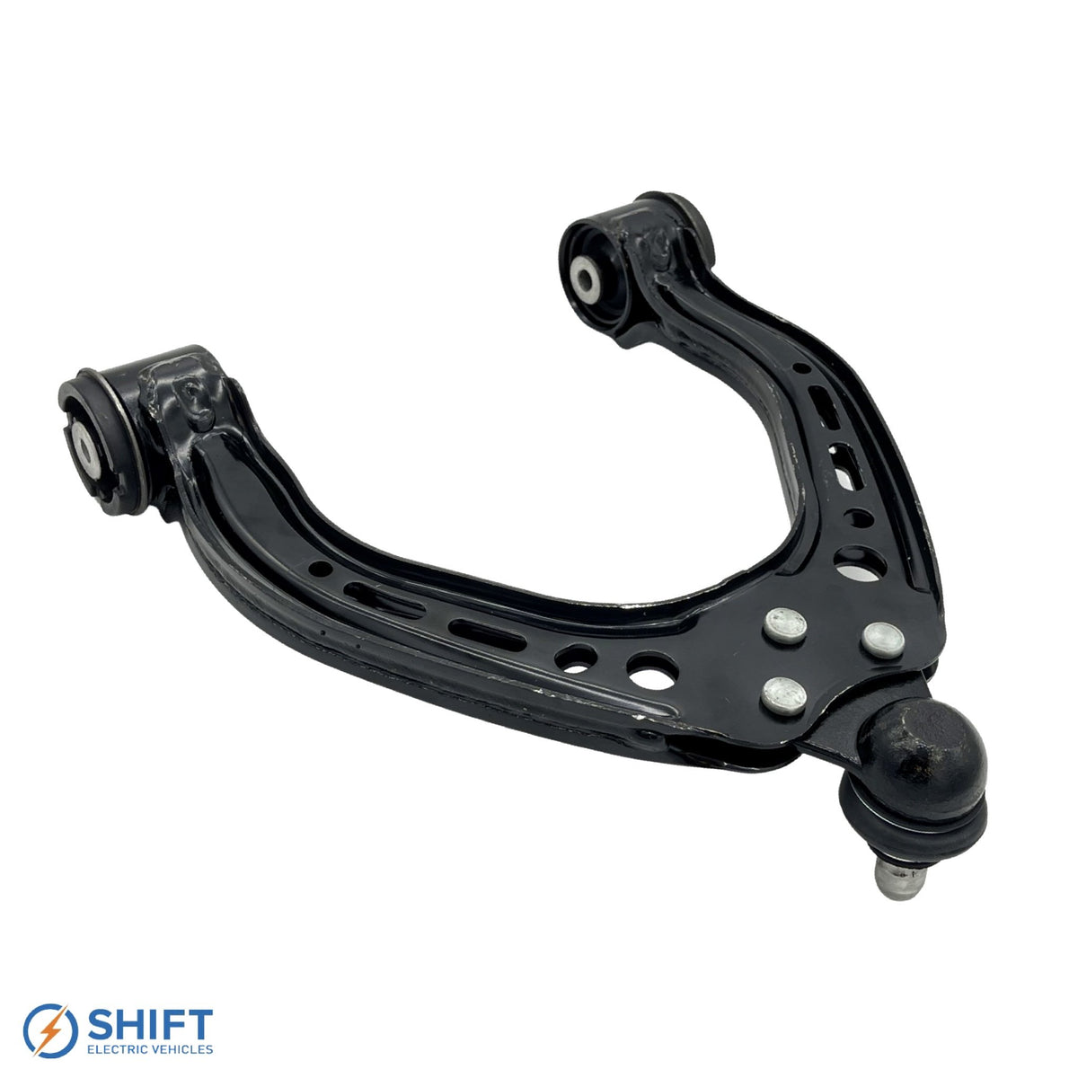 Tesla Model S Front Upper Control Arm Left Hand - Part 1043965-00-B, precision-engineered suspension component by SHIFT Electric Vehicles